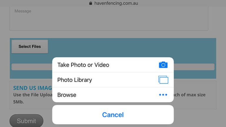 Send us a photo or plan of your project