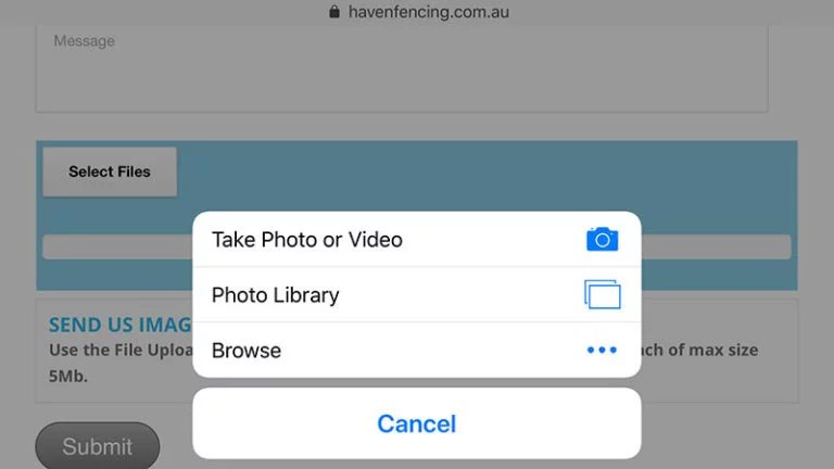 Send us a photo or plan of your project