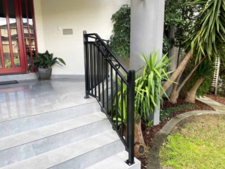 Powder-coated steel balustrades with scrolls - Templestowe
