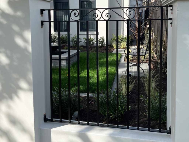 wrought iron gate and infill panels | Haven Fencing